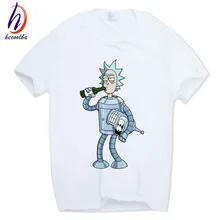 Hecoolba 2017 font b Men s b font Rick and Morty Funny Anime font b T