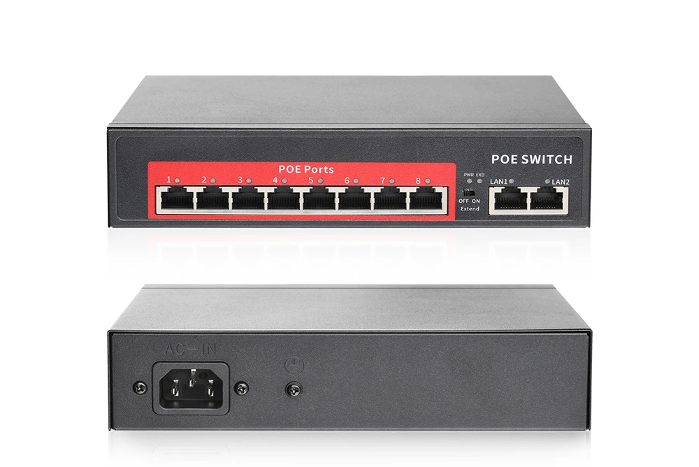 MISECU 48V сетевой коммутатор POE Switch, 4/8 10/100 Мбит/с Порты IEEE 802,3 af/at Over Ethernet POE IP Камера/Беспроводной AP/CCTV Камера Системы