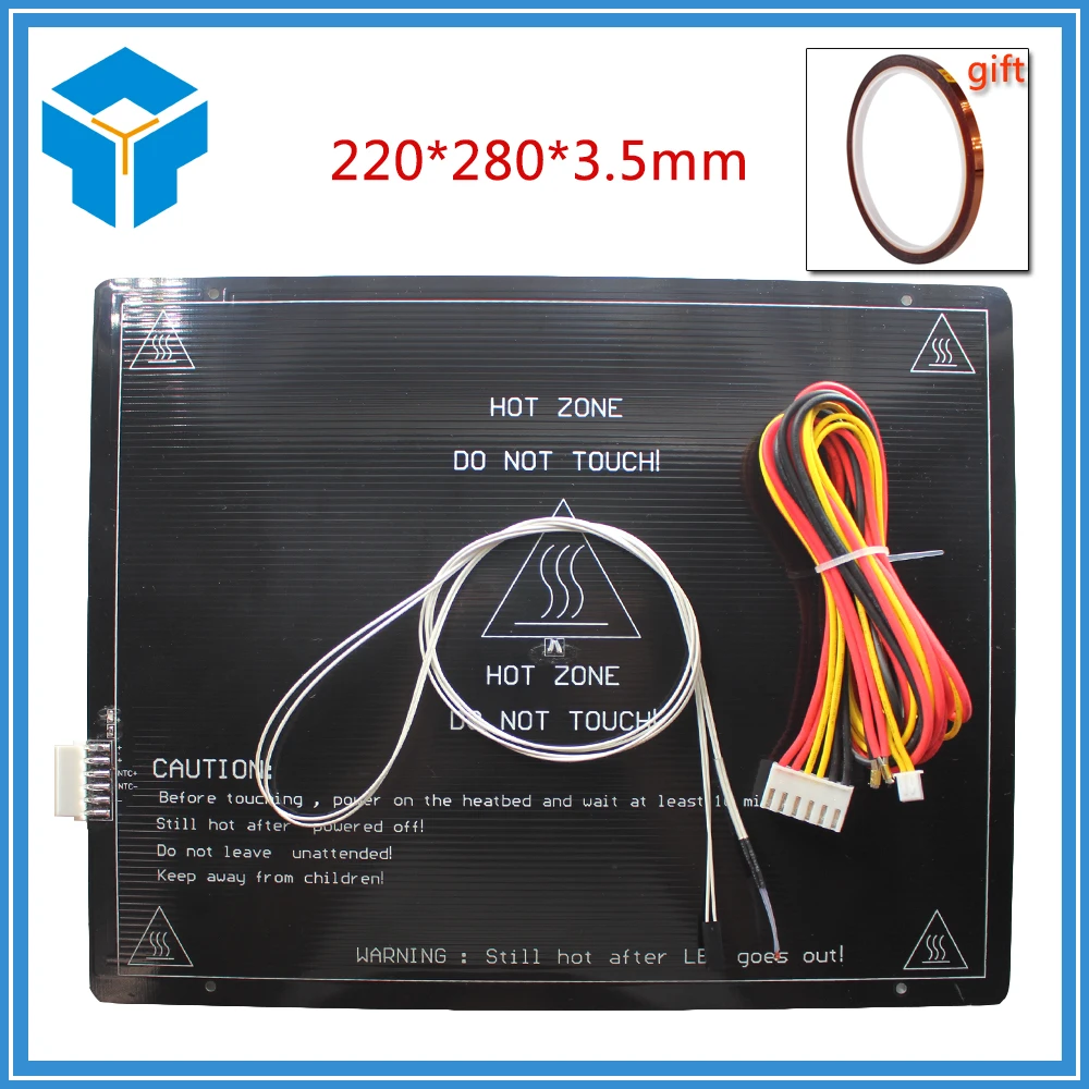 TEVO Tarantula heat bed Large build area 200*280*3.5mm Black Aluminium