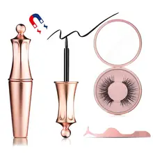 Магнитный жидкий подводка для глаз Магнитный ненастоящий Пинцет для ресниц Набор Водонепроницаемый долговечный карандаш для глаз магнит для завивки накладных ресниц комплект