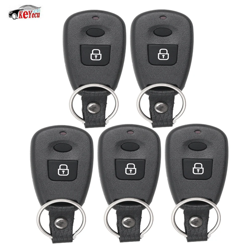 

KEYECU 5 Pcs/lot New Replacement Remote Car Key Control Fob 2 Button 433MHz for Hyundai Old Elantra Santa Fe FCC ID: OSLOKA-510T