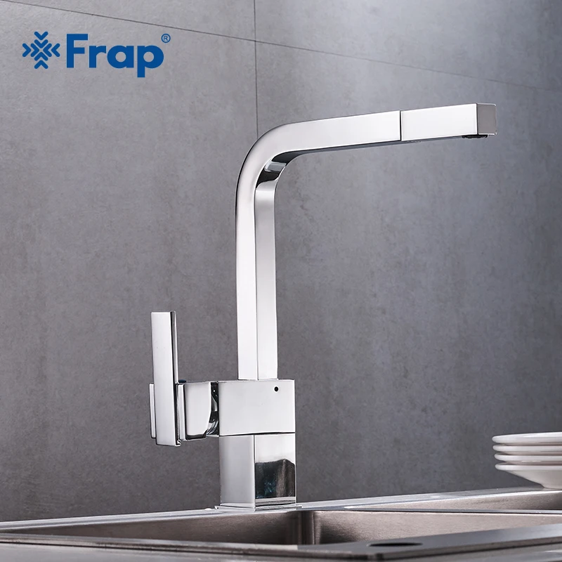 Frap Brass Kitchen Faucet Hot and Cold Water Kitchen Sink Faucet Pull Out Rotation Spray 360 Rotati - 32889505345