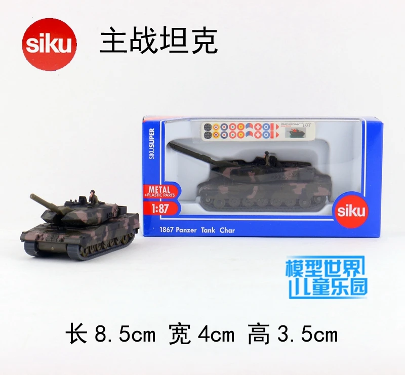 

SIKU 1867/DieCast Metal Model/1:87 Scale/Panzer Main Battle Tank/Educational Toy Car/for Children's Gift or for Collection/Small