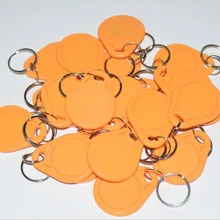 100 шт. 13,56 мГц IC M1 S50 брелков метки доступ Управление RFID Key Finder карта маркер для клавиатуры RFID считыватель отпечатков пальцев дверной замок