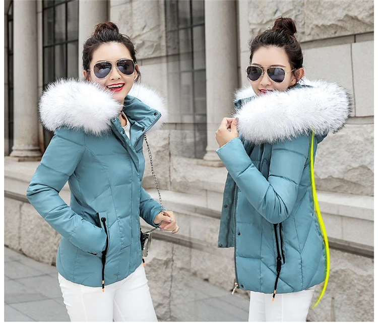 Женская зимняя куртка с капюшоном размера плюс 3XL с меховым воротником, теплая Толстая парка с хлопковой подкладкой, модное женское пальто