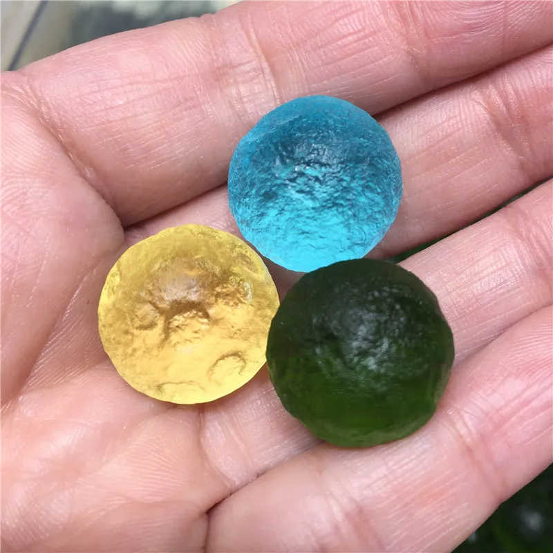 

3pcs Natural Moldavite Czech Meteorite Impact Glass Beads Rough Stone Crystal Energy Stone