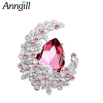 

Luxury Crystal from Swarovski Brooch Pins For Women Top Quality Flower Broches Jewelry Fashion Wedding Party Bijoux Broche Femme