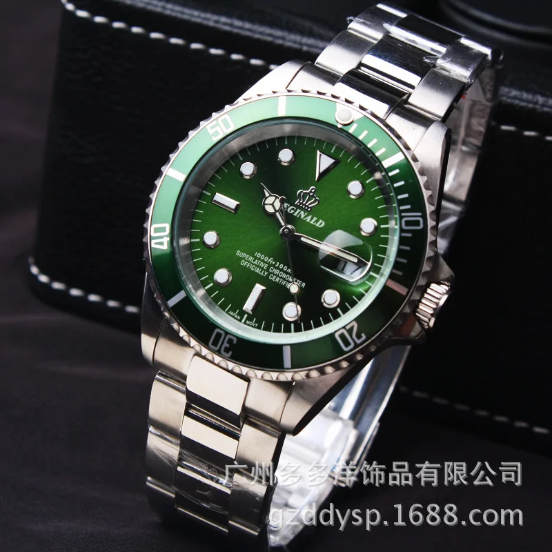Luxo Relógio de Pulso hk Coroa Moda Homem Rotatable Bezel Gmt Safira Vidro Data Aço Inoxidável Vestido Relógios Quartzo 2023 Marca de