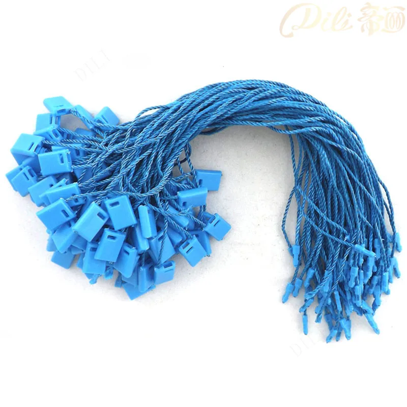 100 Pieces Blue Hang Tag String 7" Hang Tag Cord Blue For Garment Tag