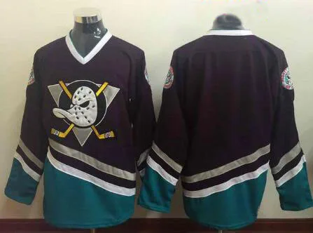 96 Charlie Conway Mighty Ducks Jersey 66 Gordon Bombay 33 Greg Goldberg 99 Adam Banks 9 Kariya 8 Selanne Movie Hockey Jerseys