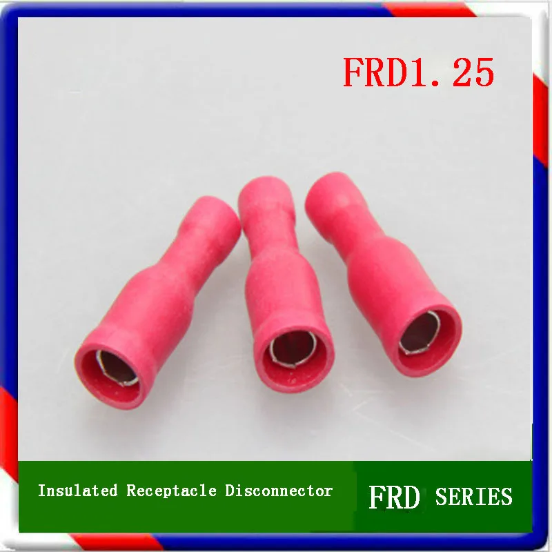 

FRD1.25 series 100 шт./пакет изолированные розетки, разъемы для кабеля, Проводные клеммы, фотоэлектрические клеммы