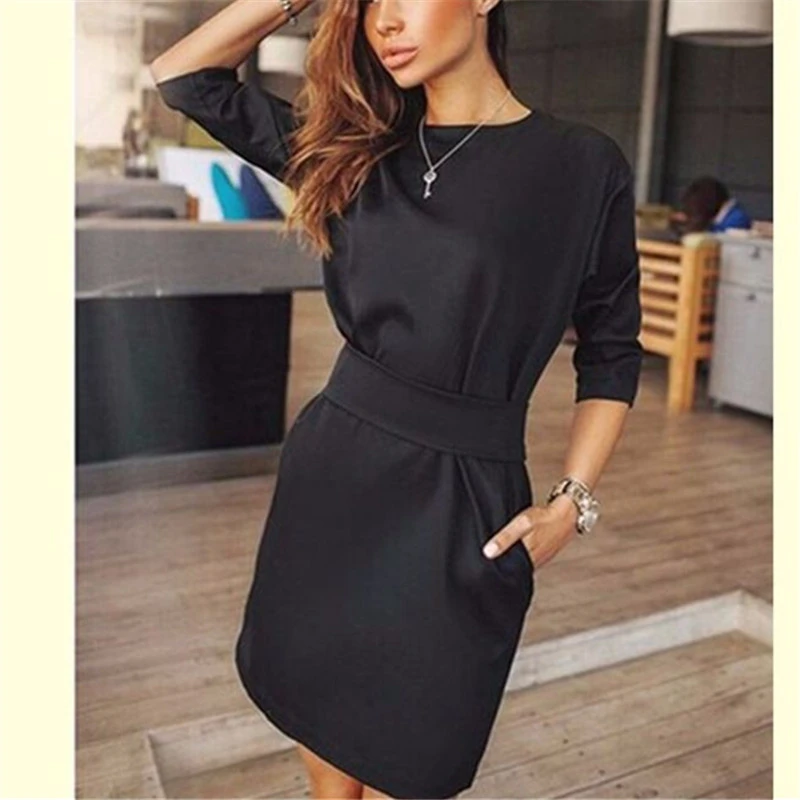 black summer work dress