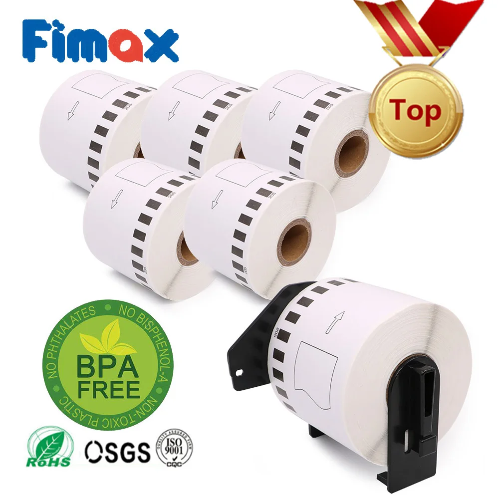 6 رولز الأخ متوافق DK-22205 dk22205 التسمية لاصق الباركود المستمر طول ورقة الشريط التسمية اكسبرس سوبر ماركت ورقة 6 رولز الأخ متوافق DK-22205 dk22205 التسمية لاصق الباركود المستمر طول ورقة الشريط التسمية اكسبرس سوبر ماركت ورقة