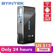 BYINTEK UFO R15 умный Android wifi Видео Домашний кинотеатр светодиодный портативный usb-мини HD DLP 3D проектор для Full HD 1080 P HDMI 4 K