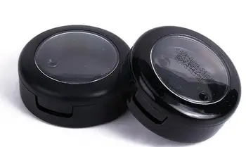 

Free Shipping 300pcs 10g empty concealer compact / eyeshadow case with black rim lid matte black color
