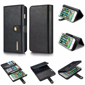

HYYGEDeal Phone cases 15 Cards Wallet PU Flip ID Card Holder Magnet Separated Leather for Apple iphone 7 8 iphone 7 plus 8 plus