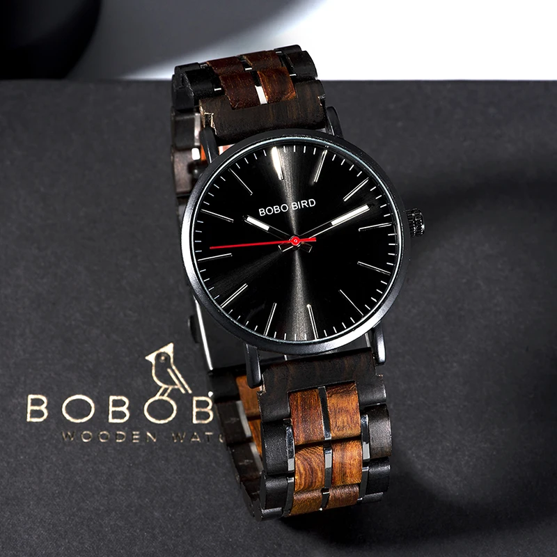 BOBO BIRD простые тонкие мужские часы из дерева и металла, 23 мм ремешок, наручные часы montre homme, браслет, acier erkek kol saati