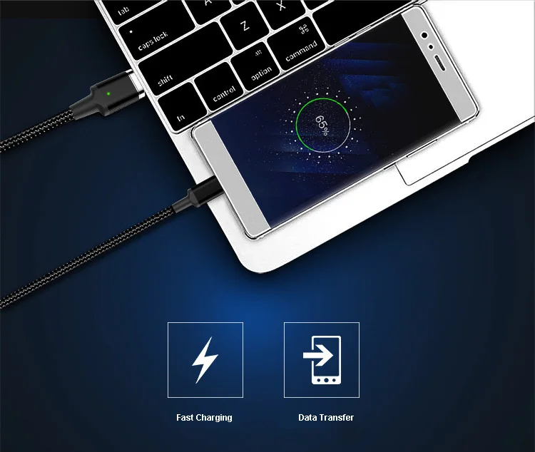 BBSW 5A(Max) Magnetic TYPE-C Cable PD Fast Charging USB-C Cable For Macbook SAMSUNG S9+ Note 8 HUAWEI XIAOMI QC3.0 Quick Charger (12)