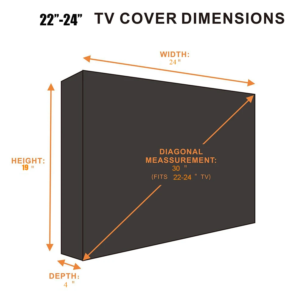 Накладка в виде телевизора черный экран ЖК-телевизор на открытом воздухе водонепроницаемый и пыленепроницаемый пылезащитный мешок 2" 32" 3" 42" 4" 52" 5" 60" Уличный ТВ-Чехол