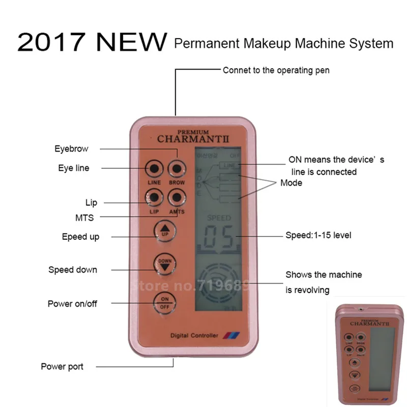 OrangeElectric цифровая Татуировка машинки для постоянного макияжа ручки для брови губы тела татуировки косметические наборы для макияжа картридж иглы