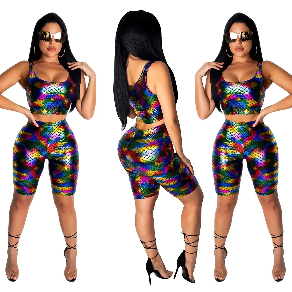 

2019 New African Fashion scale/perlage elastic leather suits Big Elastic 2colors size S~XXL