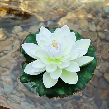 

12PCS Simulation Lotus Water Lily Artificial Lotus Flower Creative Fake Flower Floating Flower For Pond Home Garden Decoration