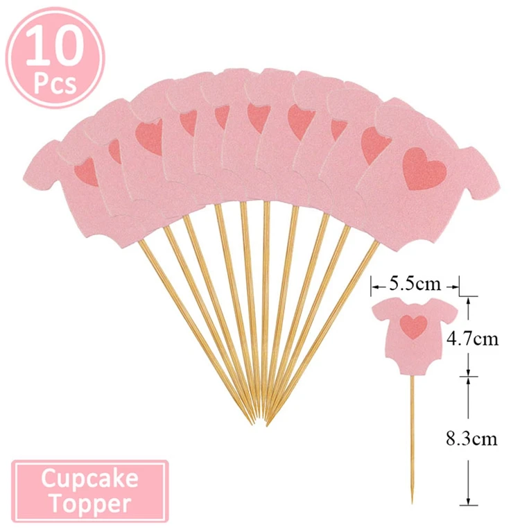 10 шт. Babyshower Одежда для мальчиков и девочек Cupcake Toppers украшения на день рождения для детей