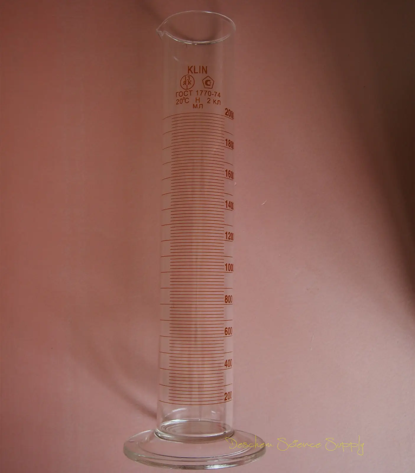 2000 мл, стеклянный измерительный цилиндр с градуировкой, носик, 2 литра, тяжелые стены