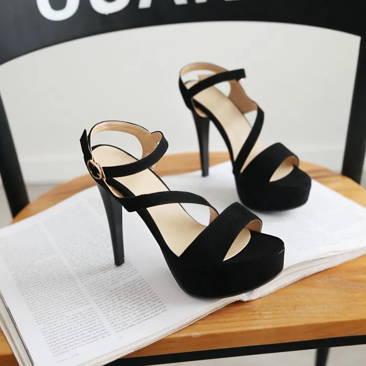 

Big Size 9 10 11 12 ladies summer platform sandals women shoes woman One word buckle fish mouth waterproof table