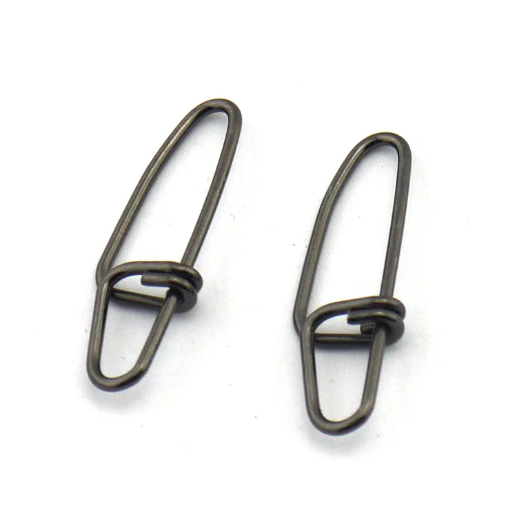 

50pcs Stainless Steel Hook Fast Clip Lock Snap Swivel Solid Rings Safety Snaps Fishing Hook Connector Fishing accessories 6006