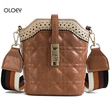 2018 new women's mini bucket bag tide fashion versatile shoulder messenger bag lingered PU leather wide shoulder strap small bag fashion leather woman bag new girl small party bag casual shoulder bag fashion wide strap woman messenger bag free shipping