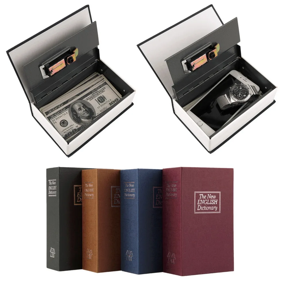 Dictionary Lock Box Diversion Book Safe with Key for Traveling Money Jewelry 