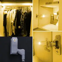 Universal Inner Hinge LED Sensor lamp 0.3W Cabinet Wardrobe Cupboard Door 3 LED Night light Auto Switch ON/OFF Bulb 3 LED Sensor