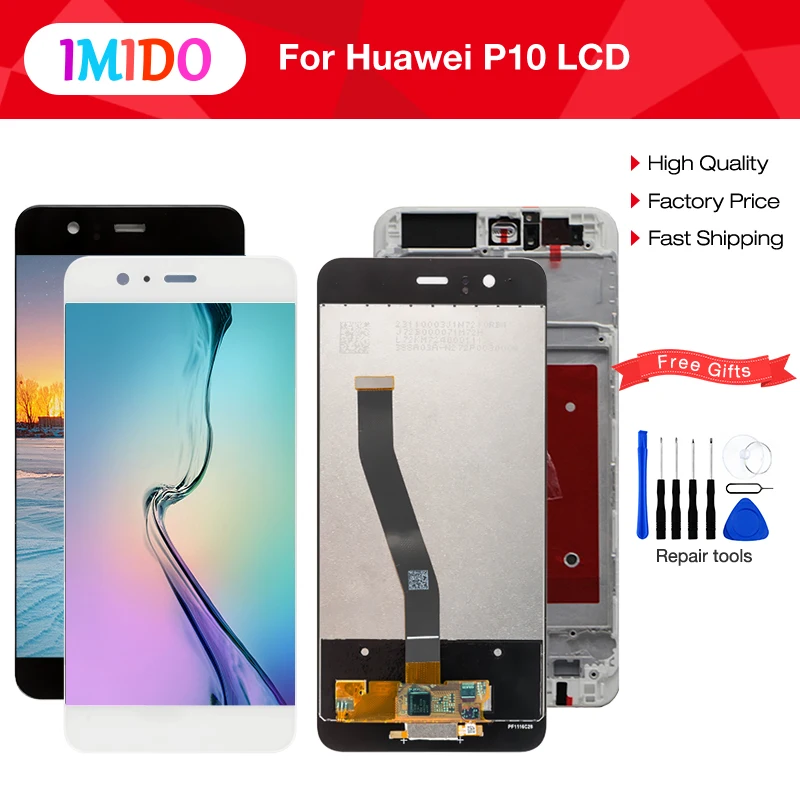 

Grade AAA+++Qaulity LCD For HUAWEI P10 LCD Screen Display and Digitizer Replacement Touch Screen For Huawei P10 display