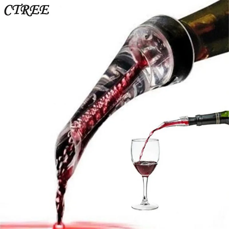 

CTREE 1Pc Red Wine Aerator Decanter Multifunction Wine Olecranon Pourer Quick Aerating Pourer Wine Bottle Travel Aerator C340
