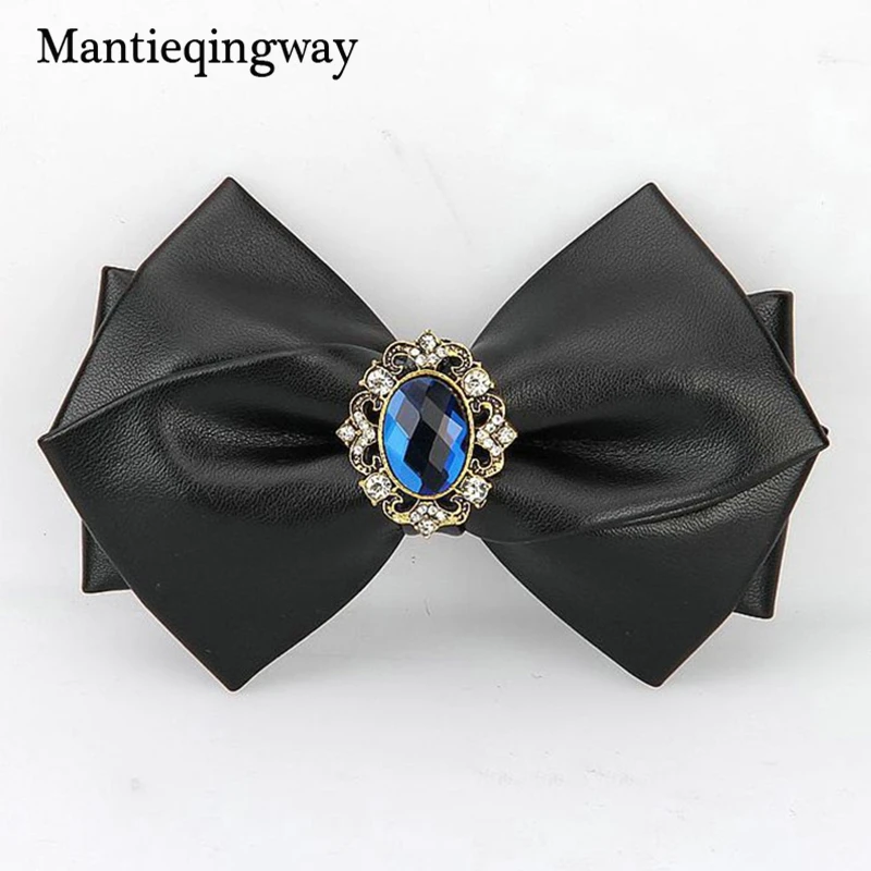 Бренд mantieqingway Мужская PU бабочкой сплошной полиэстер Bowties для Свадебная вечеринка Костюмы Gravatas Бизнес галстуки черный галстук-бабочку