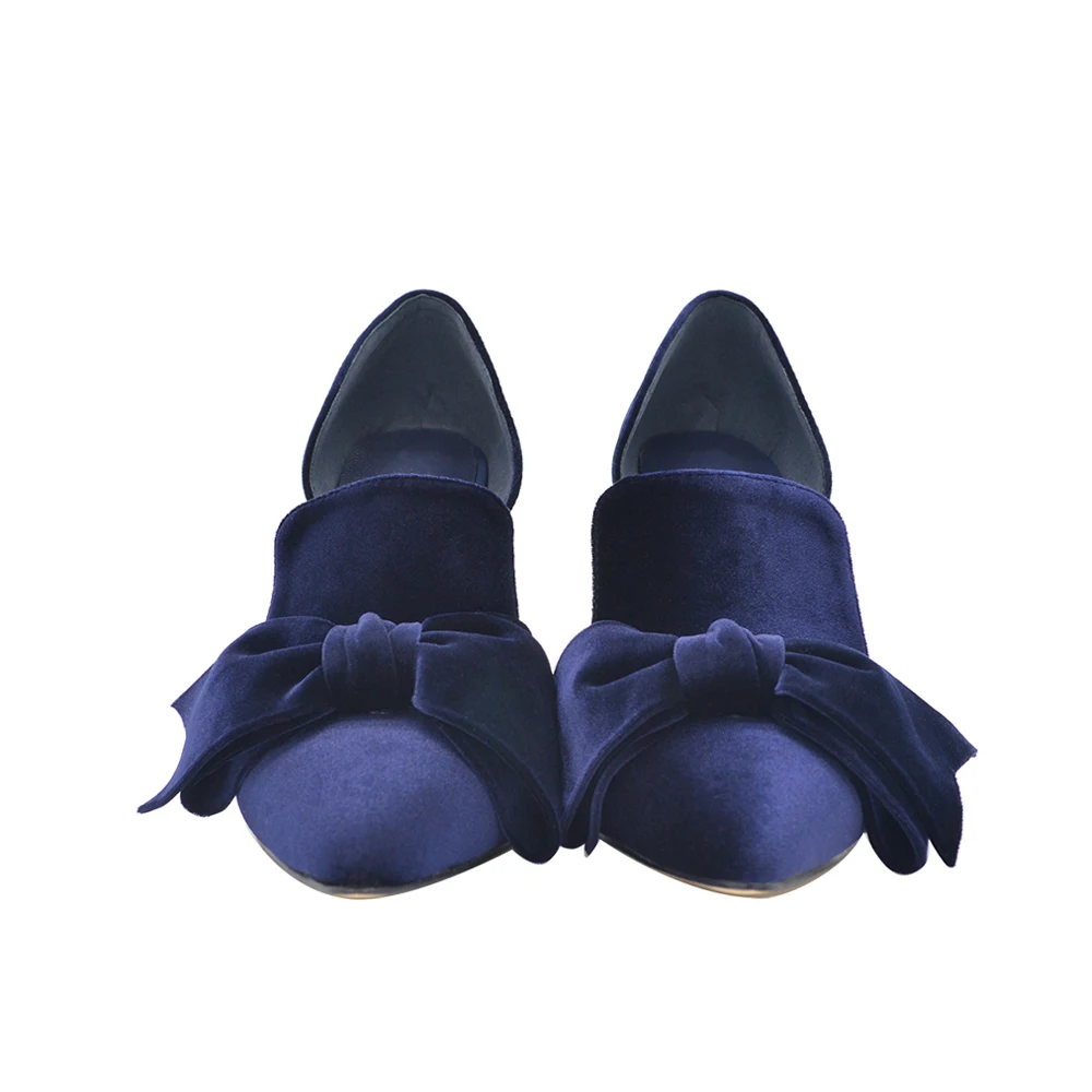 Женская обувь; бархатные туфли D'Orsay на высоком каблуке с острым носком и бантом; туфли для вечеринки с необычным жемчужным каблуком; женские туфли-лодочки; YT02 muyisxi
