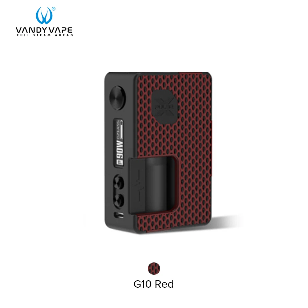 ВАНДИ vape 90 Вт импульсный X RDA мод для Vandyvape PULSE X BF Kit электронная сигарета без единого 18650/20700/21700 Батарея - Цвет: G10 Red