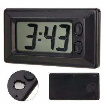 

LCD Digital Clock Car Dashboard Clock Desk Date Time Ultra Thin Digital Calendar Clock for Car Motorcycle Accessory