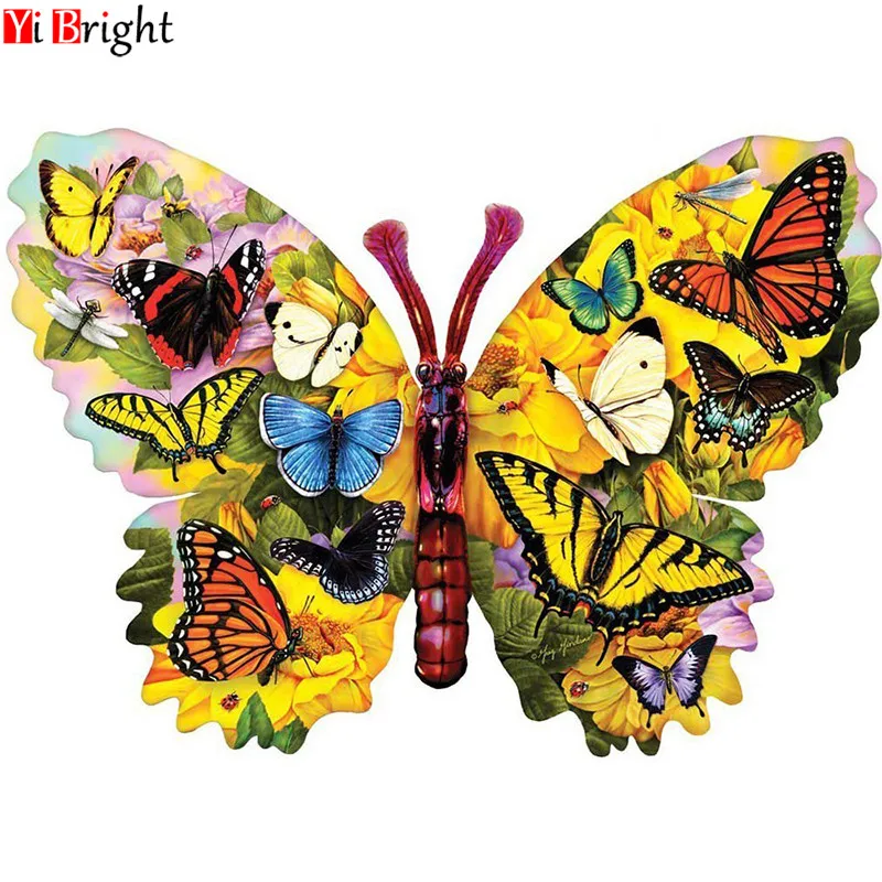 

Diamond Painting Full Square Butterfly Diamond Embroidery Animal Cross Stitch Rhinestones Diamond Mosaic Beadwork Set XY1