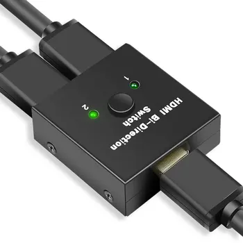 

PUZHIJIE MINI HDMI 2.0 Switch supports 4K2K 2x1 HDMI Bi-Directional Switcher Box for PC and HDTV