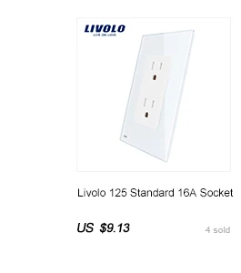 Livolo US стандартный дистанционный переключатель, AC 110~ 250 В, белый/черный кристалл стеклянная панель, VL-C502R-11/12, без пульта дистанционного управления