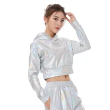 Fashion Women Spring Summer Fluorescence Pullover Short Jacket Ladies Jazz Ds Hip Hop Stage Performance Streetwear Dance Top Fashion Women Spring Summer Fluorescence Pullover Short Jacket Ladies Jazz Ds Hip Hop Stage Performance Streetwear Dance Top
