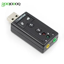 7.1 External USB Sound Card USB to Jack 3.5mm Headphone Audio Adapter Micphone Sound Card For Mac Win Compter Android Linux