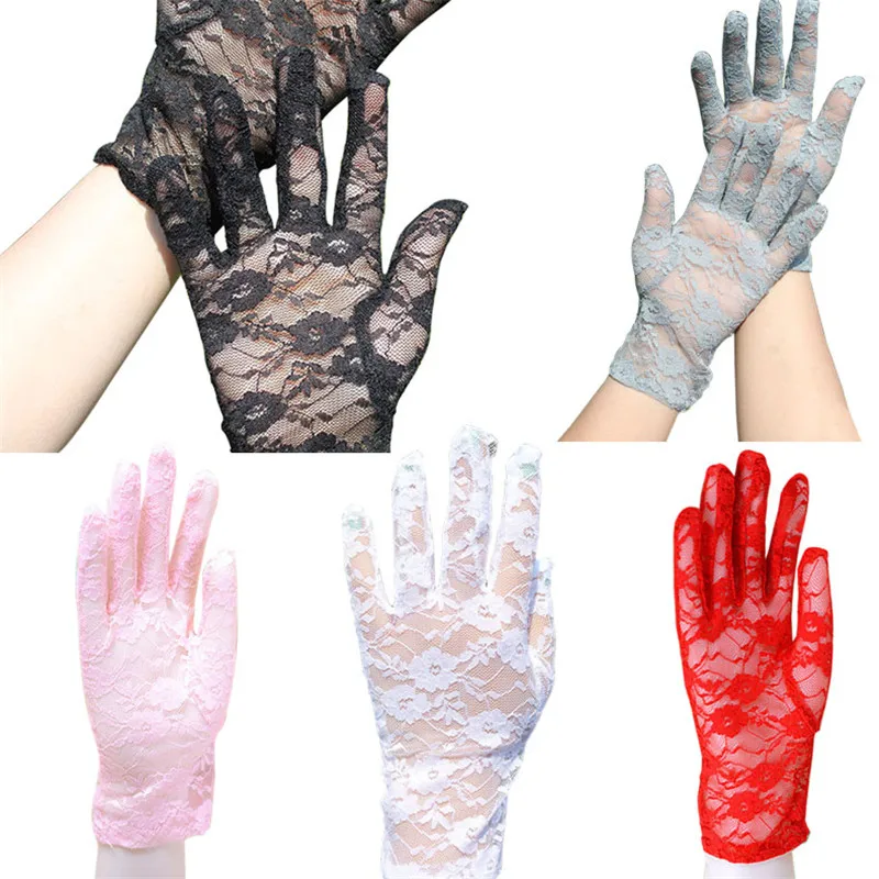 Valink 2017 New Fashion Women's Lace Hollow-Out Gloves Sun Protection Accessories Skid Resistance Pattern Female Hot | Аксессуары