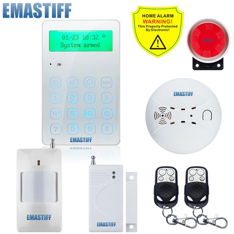 Wireless GSM Home Burglar Security Alarm System 433MHz Spanish French English Russian Language
