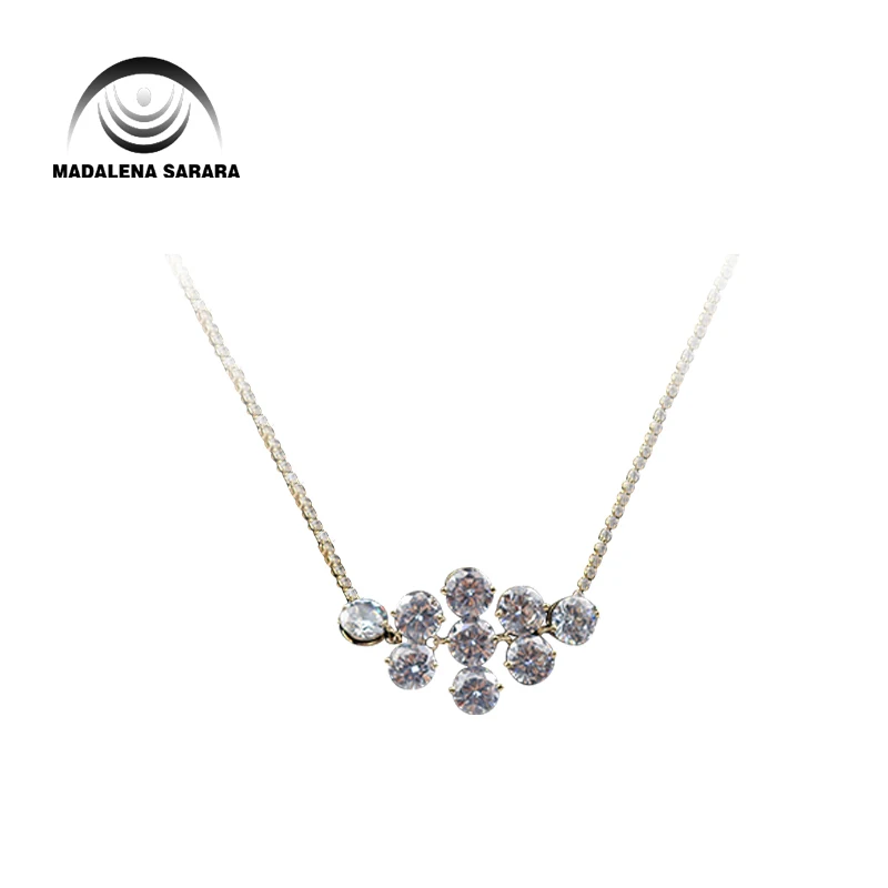 

MADALENA SARARA AAAA Cubic Zirconia Inlaid High Quality Drop-ship Women Jewelry Set Two Colors Options Dangle Style