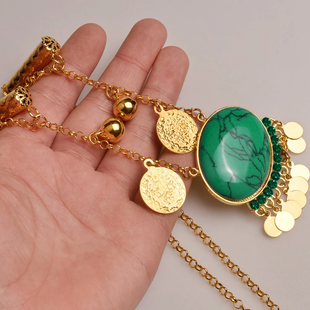 Anniyo, длина 50 см, Турецкая Лира, монета, новые ожерелья для женщин/девочек, традиционная нация, арабское, Турецкая бижутерия, подарки в Ираке#010901