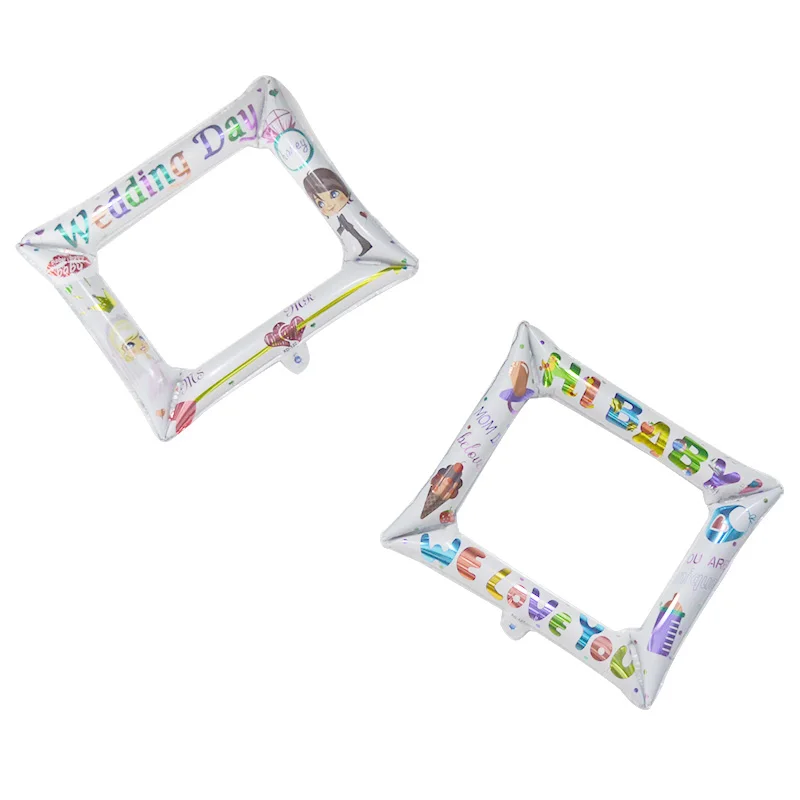 1PC New Style Balloon Aluminum Foil balloons Photo Frame balloons Happy Birthday Family Party decoration baby Shower Kid