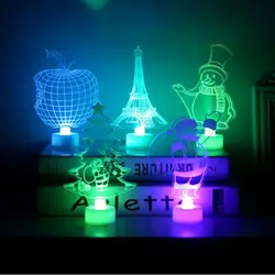 3D ночник led стерео настольная лампа Рождество спальня творческий подарок на день рождения